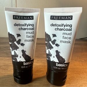 Freeman Detoxifying Charcoal Mud Face Mask  1.5 oz X2